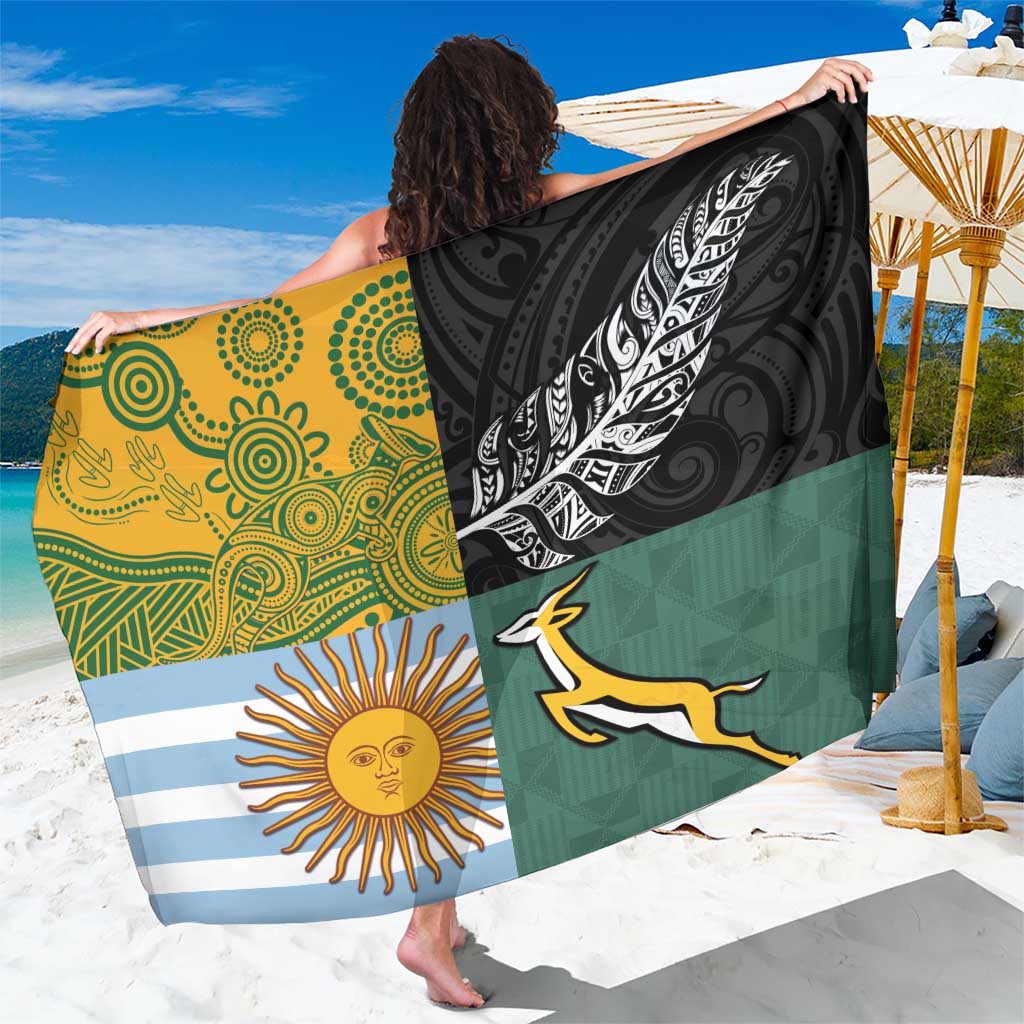 Rugby 2025 Championship Sarong Combination of Southern Hemisphere Countries - Aussie Hoodie