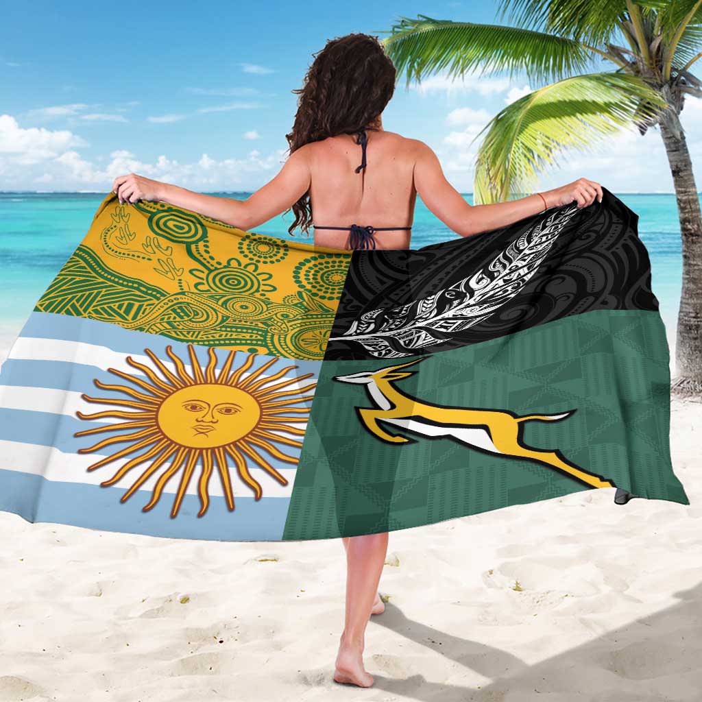 Rugby 2025 Championship Sarong Combination of Southern Hemisphere Countries - Aussie Hoodie