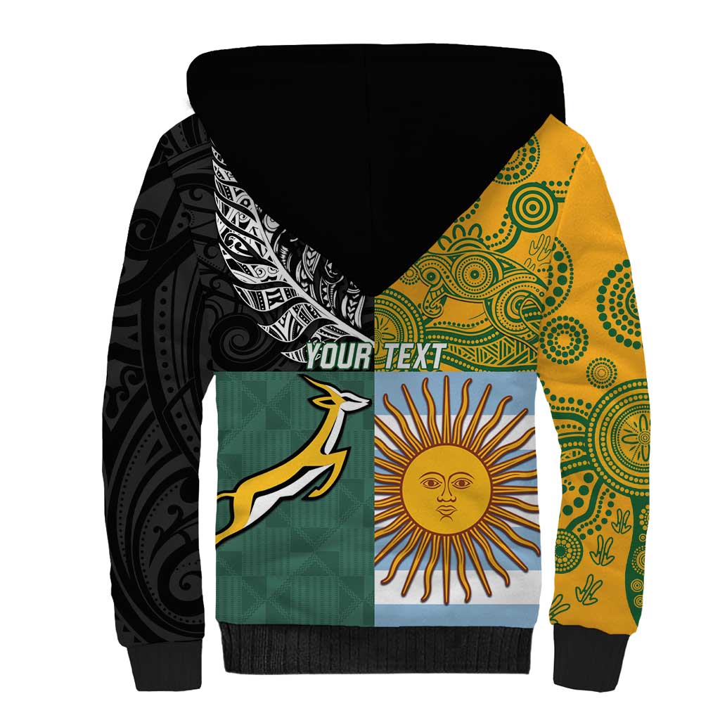 Personalised Rugby 2025 Championship Sherpa Hoodie Combination of Southern Hemisphere Countries - Aussie Hoodie