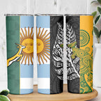 Rugby 2025 Championship Skinny Tumbler Combination of Southern Hemisphere Countries - Aussie Hoodie