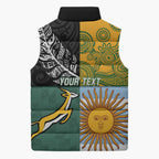 Personalised Rugby 2025 Championship Sleeveless Puffer Jacket Combination of Southern Hemisphere Countries - Aussie Hoodie