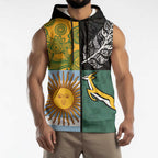 Personalised Rugby 2025 Championship Sleeveless Zip Hoodie Combination of Southern Hemisphere Countries LT14