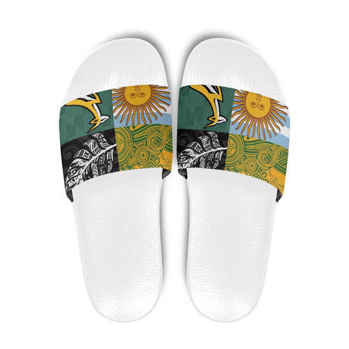 Rugby 2025 Championship Slide Sandals Combination of Southern Hemisphere Countries - Aussie Hoodie