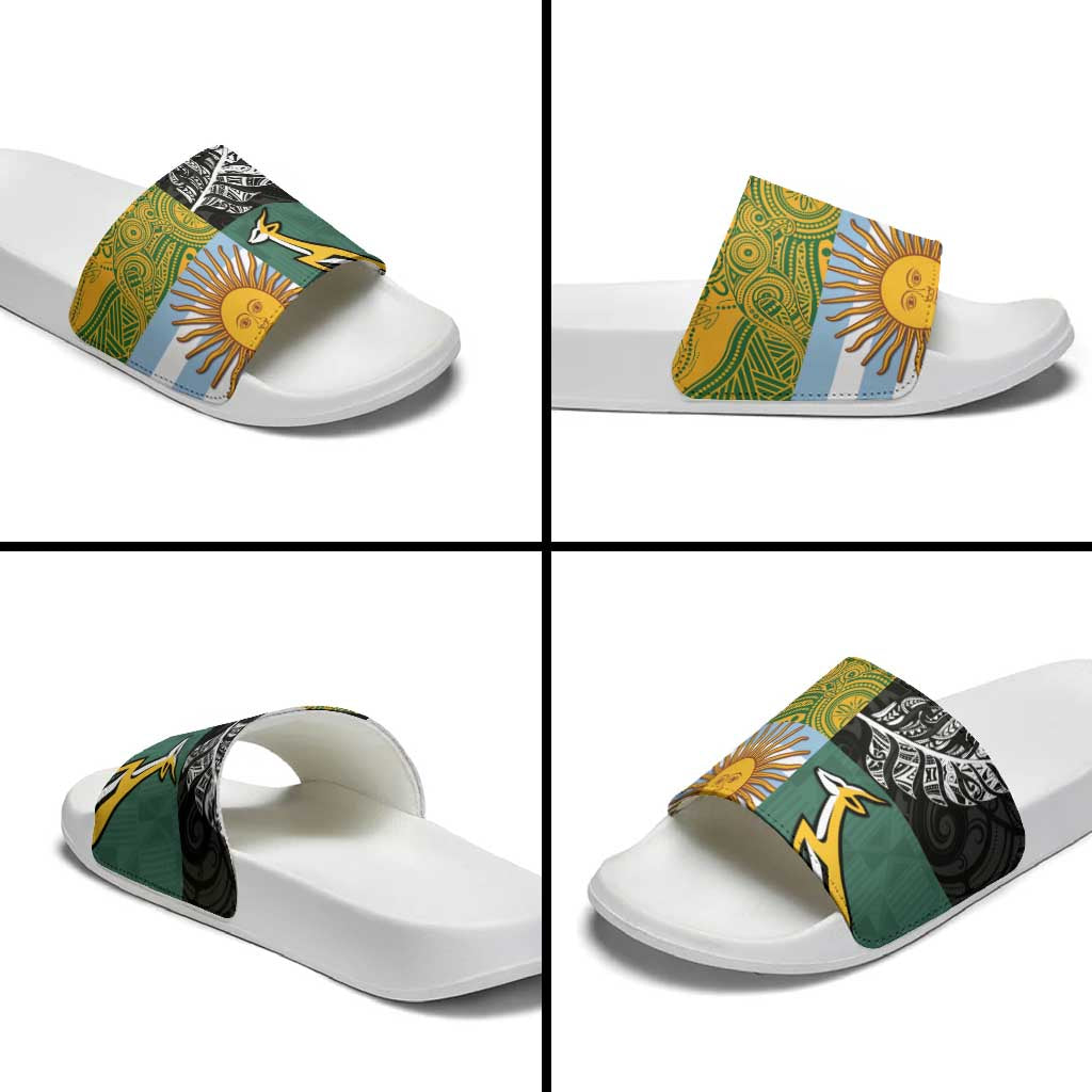 Rugby 2025 Championship Slide Sandals Combination of Southern Hemisphere Countries - Aussie Hoodie