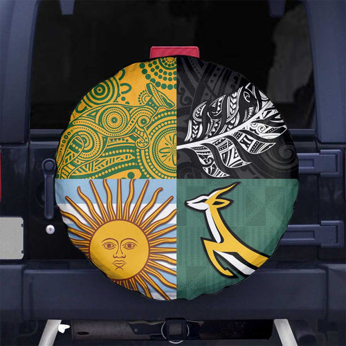 Rugby 2025 Championship Spare Tire Cover Combination of Southern Hemisphere Countries - Aussie Hoodie