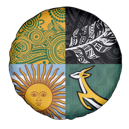 Rugby 2025 Championship Spare Tire Cover Combination of Southern Hemisphere Countries - Aussie Hoodie