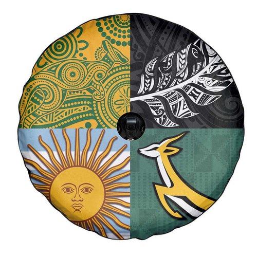 Rugby 2025 Championship Spare Tire Cover Combination of Southern Hemisphere Countries - Aussie Hoodie