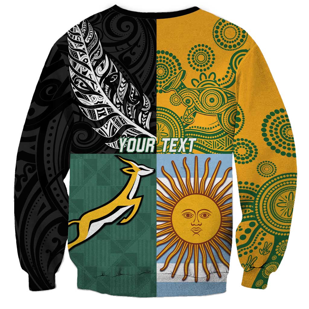 Personalised Rugby 2025 Championship Sweatshirt Combination of Southern Hemisphere Countries - Aussie Hoodie