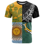 Personalised Rugby 2025 Championship T Shirt Combination of Southern Hemisphere Countries - Aussie Hoodie