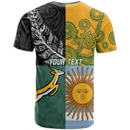 Personalised Rugby 2025 Championship T Shirt Combination of Southern Hemisphere Countries - Aussie Hoodie