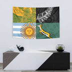 Rugby 2025 Championship Tapestry Combination of Southern Hemisphere Countries - Aussie Hoodie