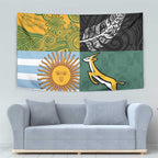 Rugby 2025 Championship Tapestry Combination of Southern Hemisphere Countries - Aussie Hoodie