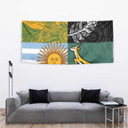 Rugby 2025 Championship Tapestry Combination of Southern Hemisphere Countries - Aussie Hoodie