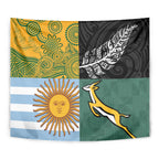 Rugby 2025 Championship Tapestry Combination of Southern Hemisphere Countries - Aussie Hoodie