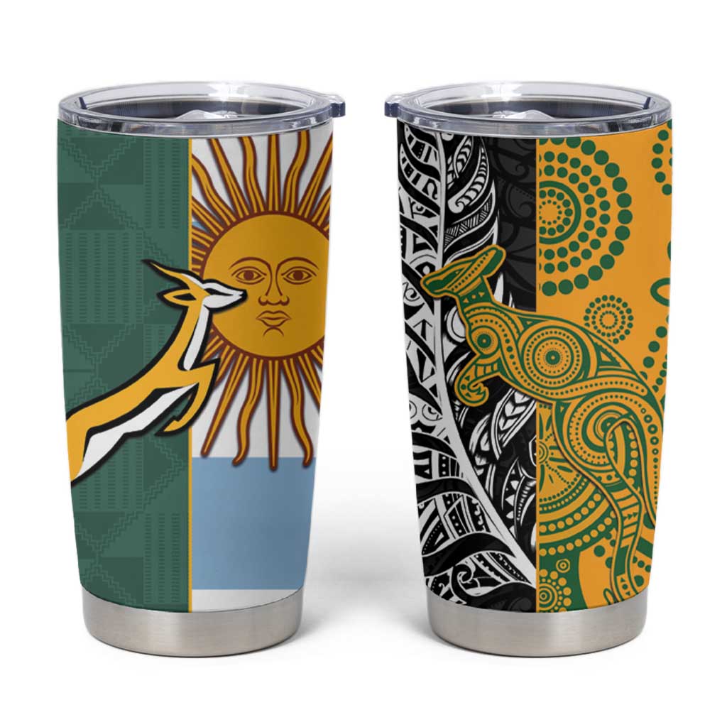 Rugby 2025 Championship Tumbler Cup Combination of Southern Hemisphere Countries - Aussie Hoodie