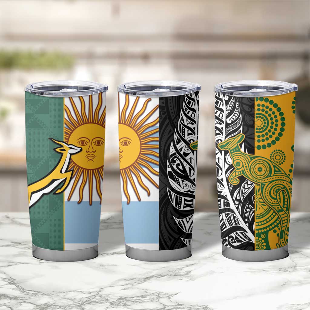 Rugby 2025 Championship Tumbler Cup Combination of Southern Hemisphere Countries - Aussie Hoodie