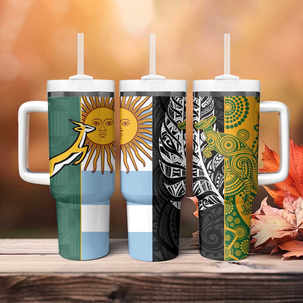 Rugby 2025 Championship Tumbler With Handle Combination of Southern Hemisphere Countries - Aussie Hoodie