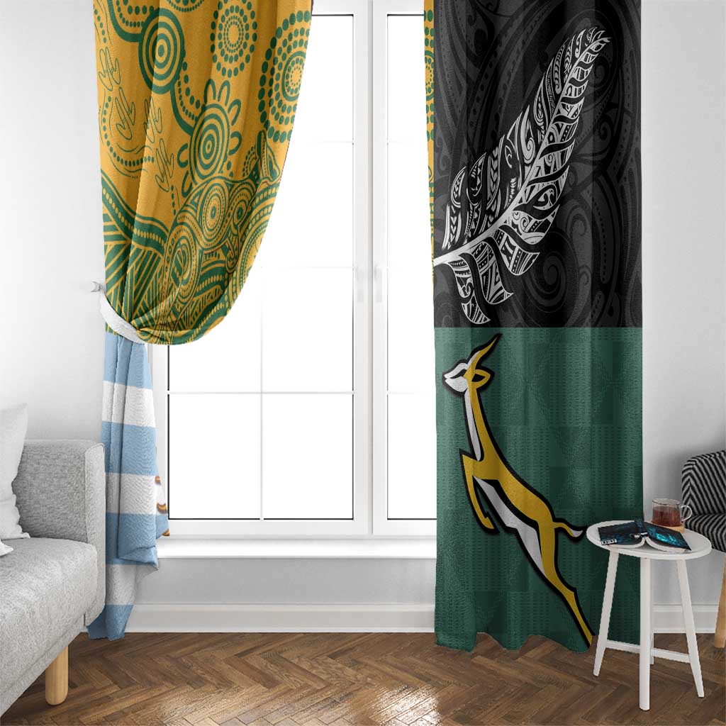 Rugby 2025 Championship Window Curtain Combination of Southern Hemisphere Countries - Aussie Hoodie