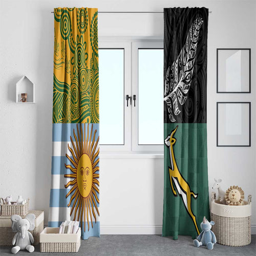 Rugby 2025 Championship Window Curtain Combination of Southern Hemisphere Countries - Aussie Hoodie