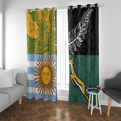 Rugby 2025 Championship Window Curtain Combination of Southern Hemisphere Countries - Aussie Hoodie