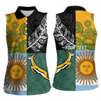 Personalised Rugby 2025 Championship Women Sleeveless Polo Shirt Combination of Southern Hemisphere Countries - Aussie Hoodie