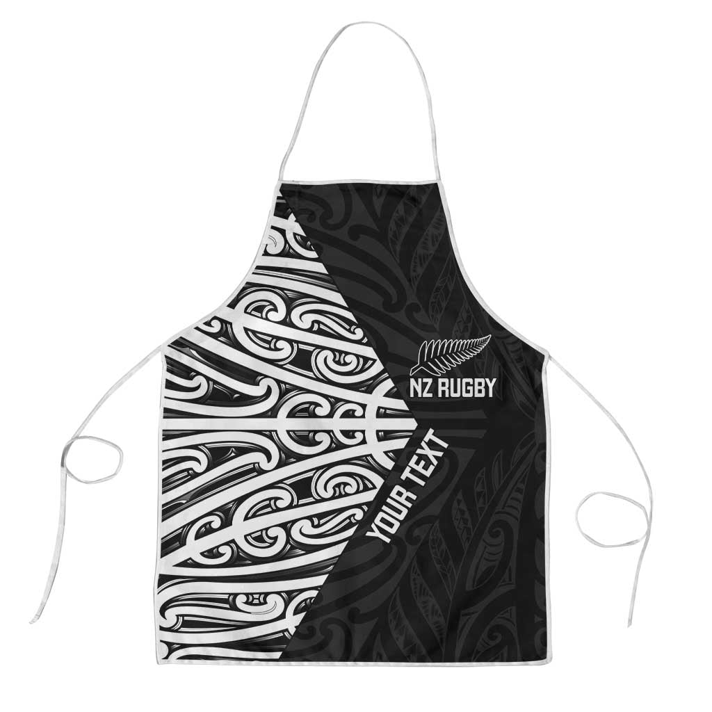 New Zealand Silver Fern Rugby Custom Apron Maori Koru Go Black Fern - Aussie Hoodie