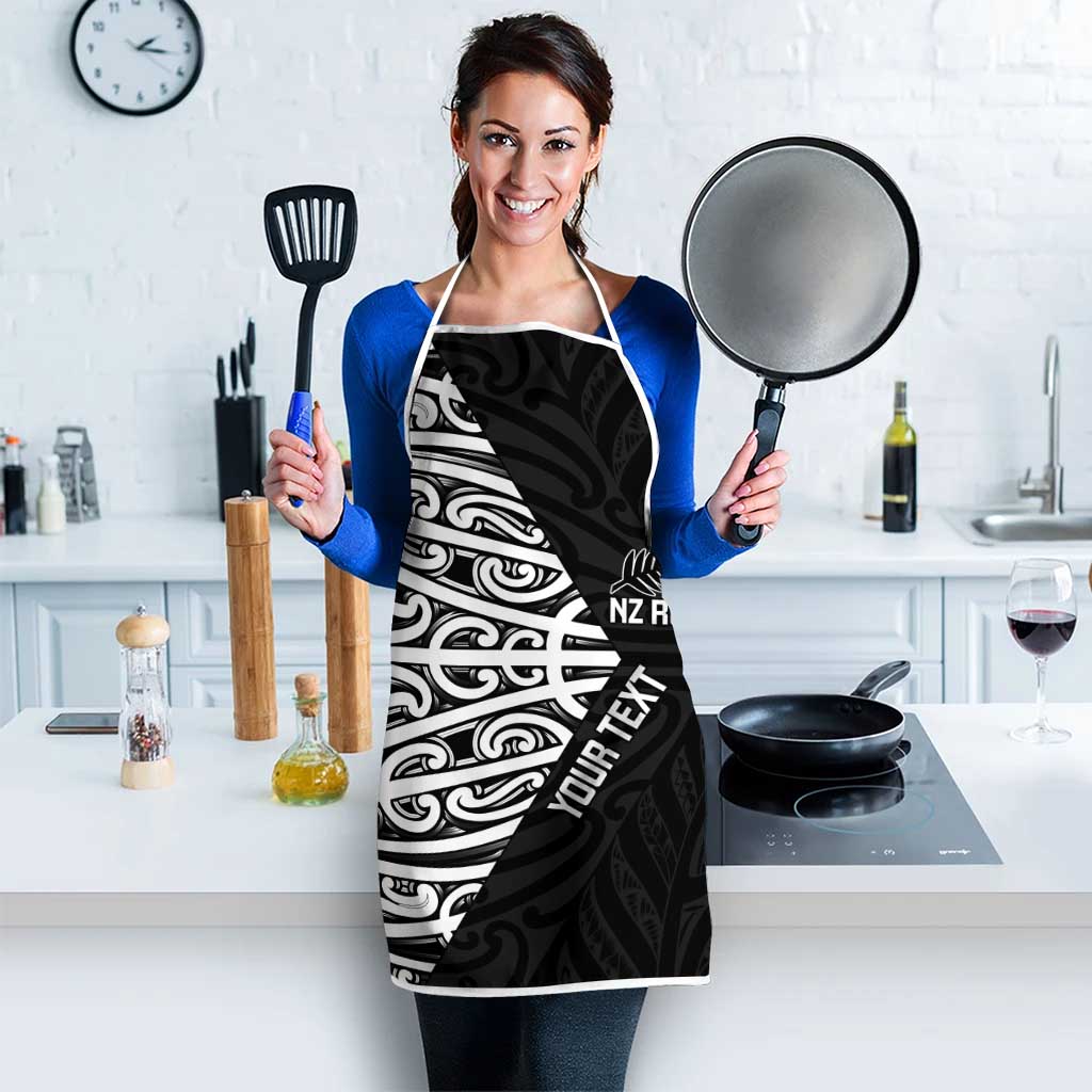 New Zealand Silver Fern Rugby Custom Apron Maori Koru Go Black Fern - Aussie Hoodie