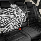New Zealand Silver Fern Rugby Custom Back Car Seat Cover Maori Koru Go Black Fern - Aussie Hoodie