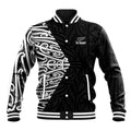 New Zealand Silver Fern Rugby Custom Baseball Jacket Maori Koru Go Black Fern - Aussie Hoodie