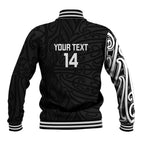 New Zealand Silver Fern Rugby Custom Baseball Jacket Maori Koru Go Black Fern - Aussie Hoodie