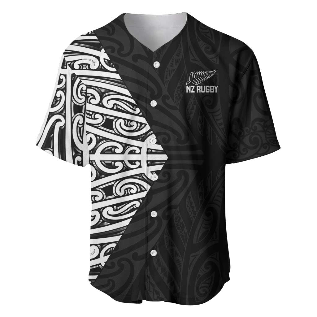 New Zealand Silver Fern Rugby Custom Baseball Jersey Maori Koru Go Black Fern - Aussie Hoodie