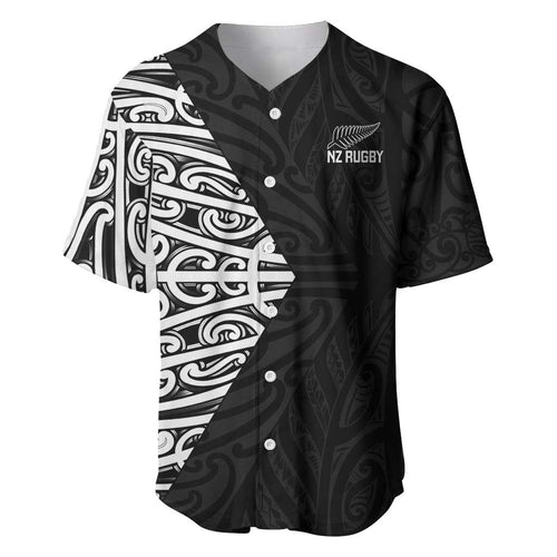 New Zealand Silver Fern Rugby Custom Baseball Jersey Maori Koru Go Black Fern - Aussie Hoodie
