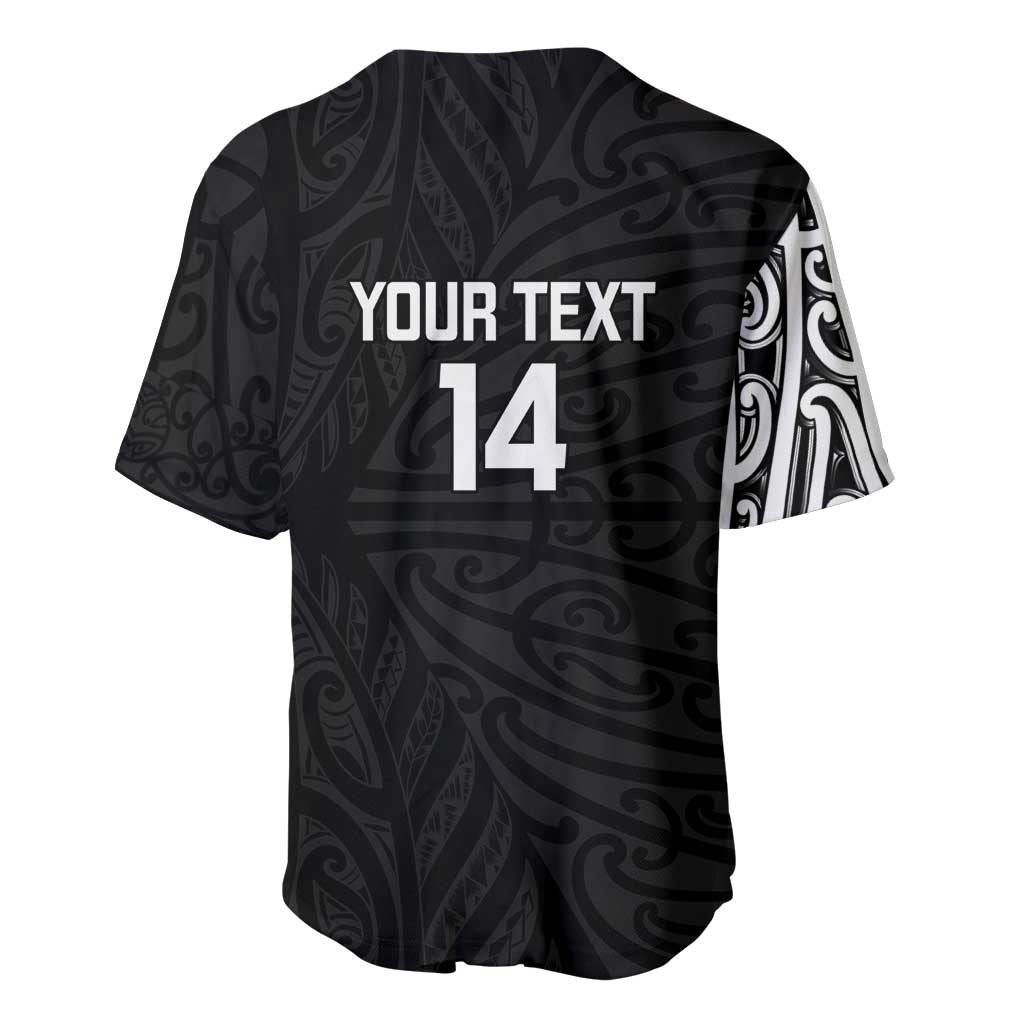 New Zealand Silver Fern Rugby Custom Baseball Jersey Maori Koru Go Black Fern - Aussie Hoodie