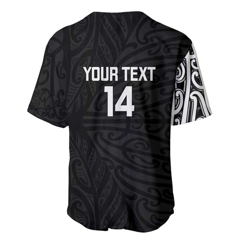 New Zealand Silver Fern Rugby Custom Baseball Jersey Maori Koru Go Black Fern - Aussie Hoodie