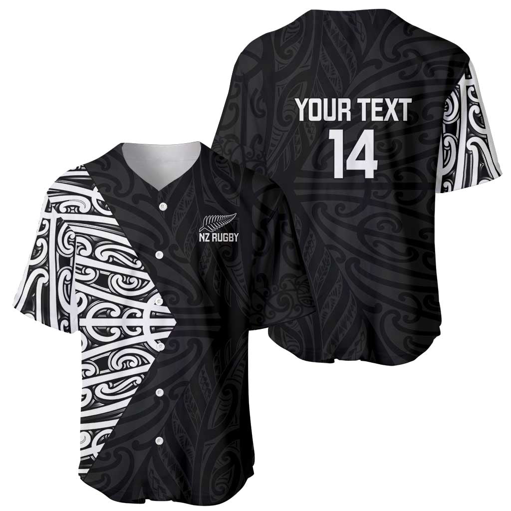 New Zealand Silver Fern Rugby Custom Baseball Jersey Maori Koru Go Black Fern - Aussie Hoodie