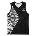 New Zealand Silver Fern Rugby Custom Basketball Jersey Maori Koru Go Black Fern - Aussie Hoodie