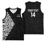 New Zealand Silver Fern Rugby Custom Basketball Jersey Maori Koru Go Black Fern - Aussie Hoodie