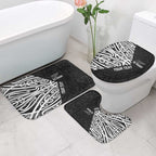 New Zealand Silver Fern Rugby Custom Bathroom Set Maori Koru Go Black Fern - Aussie Hoodie
