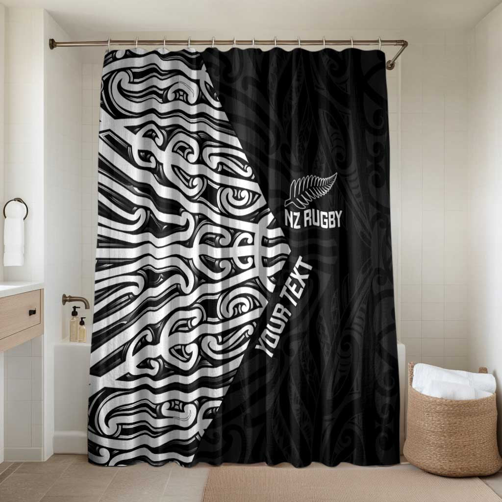 New Zealand Silver Fern Rugby Custom Bathroom Set Maori Koru Go Black Fern - Aussie Hoodie