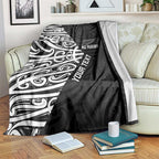 New Zealand Silver Fern Rugby Custom Blanket Maori Koru Go Black Fern - Aussie Hoodie