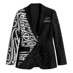New Zealand Silver Fern Rugby Custom Blazer Maori Koru Go Black Fern - Aussie Hoodie