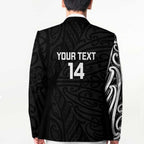New Zealand Silver Fern Rugby Custom Blazer Maori Koru Go Black Fern - Aussie Hoodie