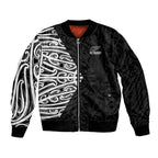 New Zealand Silver Fern Rugby Custom Bomber Jacket Maori Koru Go Black Fern - Aussie Hoodie