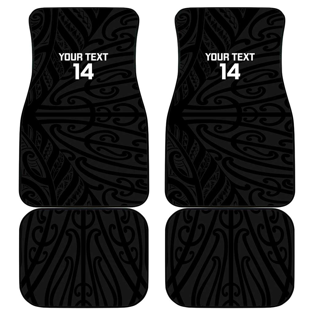 New Zealand Silver Fern Rugby Custom Car Mats Maori Koru Go Black Fern - Aussie Hoodie