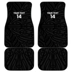 New Zealand Silver Fern Rugby Custom Car Mats Maori Koru Go Black Fern - Aussie Hoodie