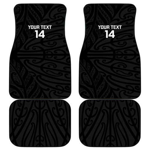 New Zealand Silver Fern Rugby Custom Car Mats Maori Koru Go Black Fern - Aussie Hoodie