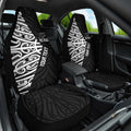 New Zealand Silver Fern Rugby Custom Car Seat Cover Maori Koru Go Black Fern - Aussie Hoodie