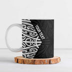 New Zealand Silver Fern Rugby Custom Ceramic Mug Maori Koru Go Black Fern - Aussie Hoodie