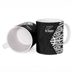 New Zealand Silver Fern Rugby Custom Ceramic Mug Maori Koru Go Black Fern - Aussie Hoodie