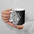 New Zealand Silver Fern Rugby Custom Ceramic Mug Maori Koru Go Black Fern - Aussie Hoodie